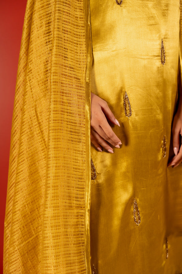 Chanderi Dupatta - Yellow