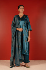 Chanderi Dupatta - Blue