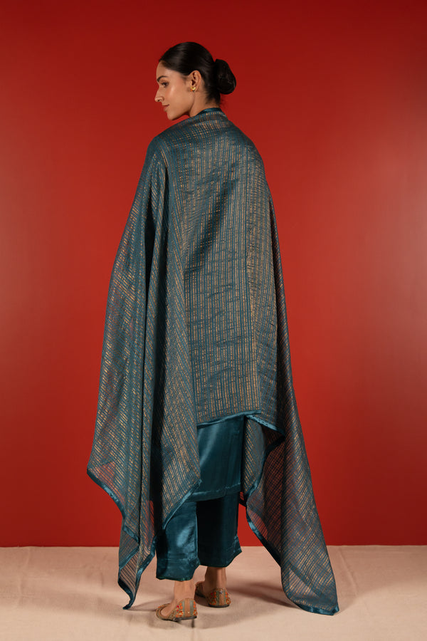 Chanderi Dupatta - Blue