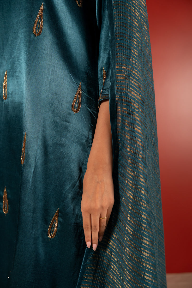 Chanderi Dupatta - Blue