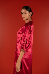 Mashru Hand Work Kurta - Pink