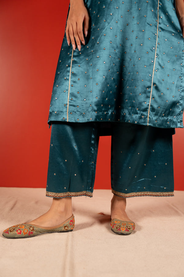 Mashru Palazzo - Blue