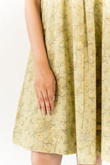 Cotton Hand Block Printed Dress - Green