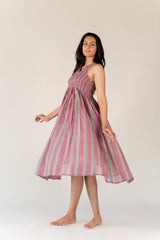Cotton Hand Block Printed Dress - Pink