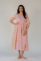 Cotton Hand Block Printed Dress - Pink