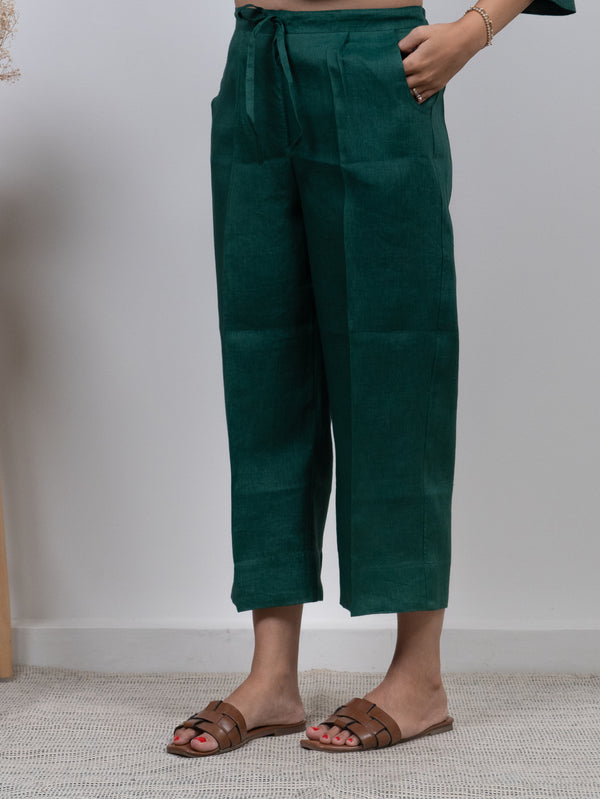 Linen Parallel - Green