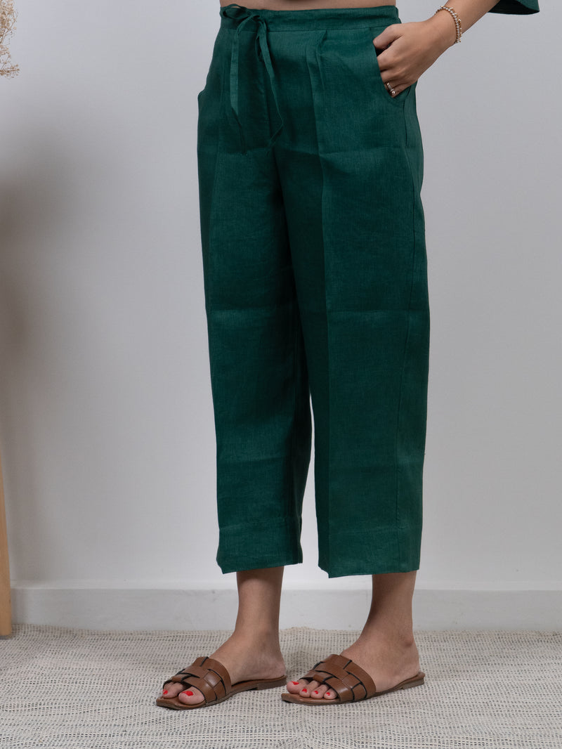 Linen Parallel - Green