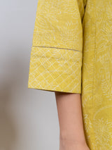 Cotton Hand Block Printed Kurta - Yellow