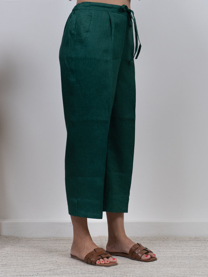 Linen Parallel - Green