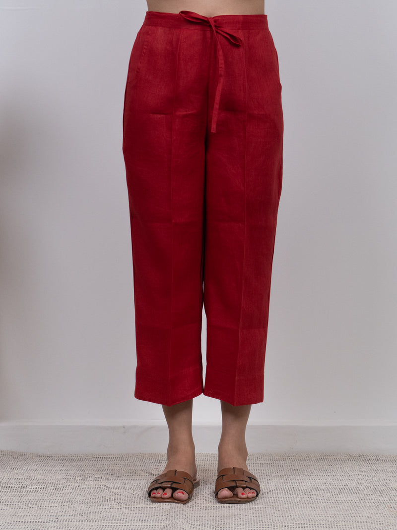 Linen Parallel - Red
