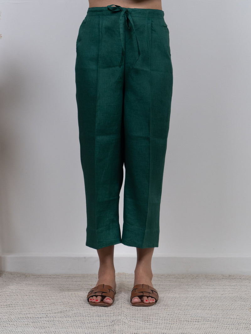 Linen Parallel - Green