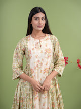 Cotton Hand Block Printed Kurta - Off White