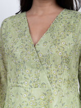 Cotton Hand Block Printed Kurta - Green