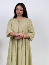 Cotton Hand Block Printed Kurta - Green
