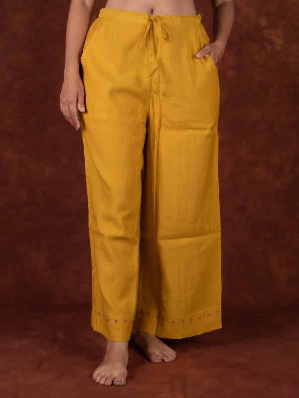 Chanderi Parallel - Yellow