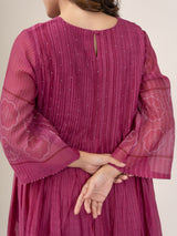 Cotton Hand Block Printed Dress- Pink