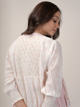 Cotton Hand Block Printed Dress - Pink