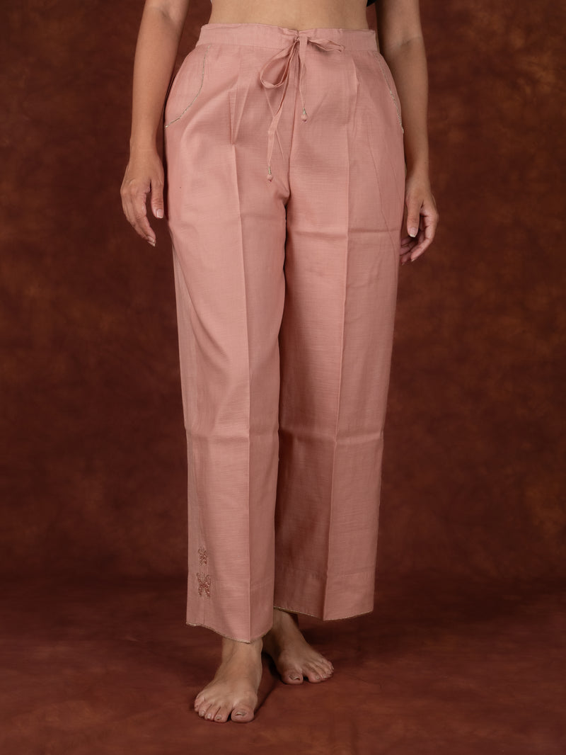 Chanderi Parallel - Pink