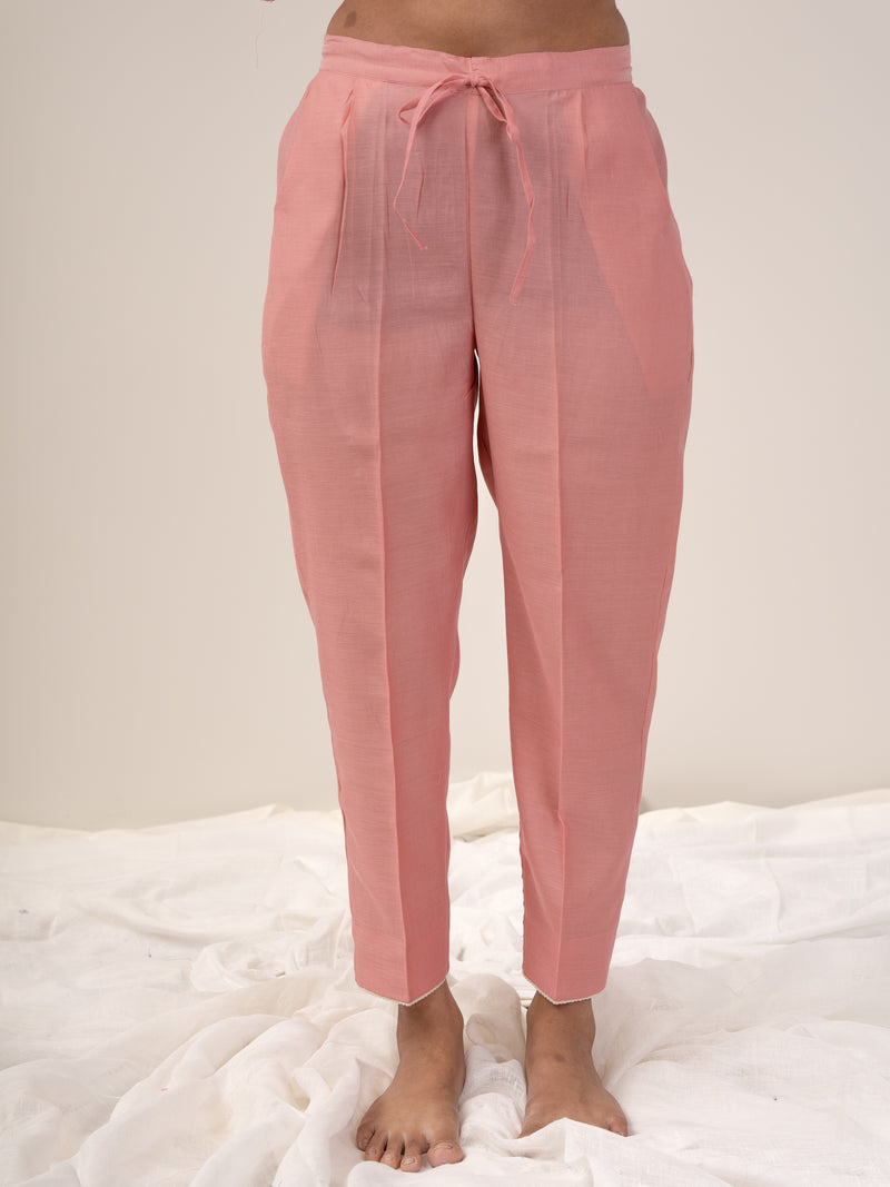 Chanderi Parallel - Pink