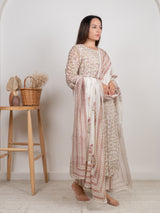 Chanderi Hand Block Printed Dupatta - Pink