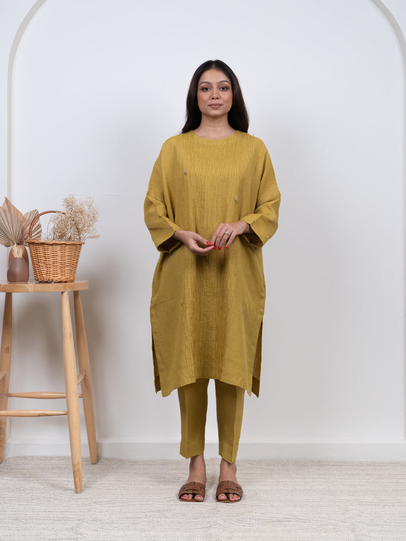 Linen Parallel - Yellow