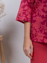 Cotton Screen Printed Short Kurti - Pink