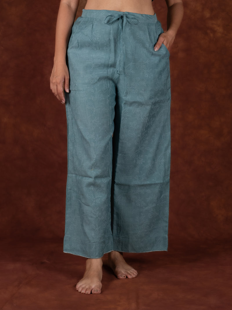 Chanderi Parallel - Blue