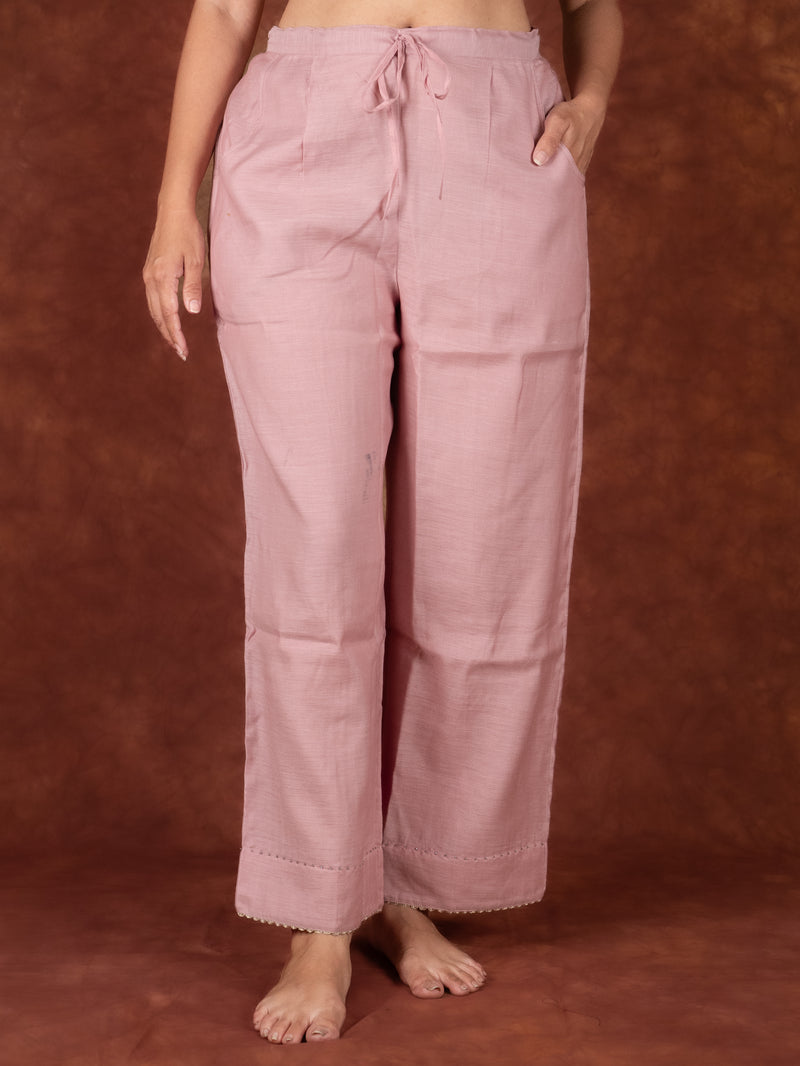 Chanderi Parallel - Pink