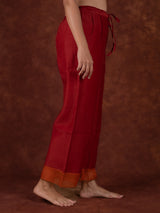 Chanderi Parallel - Red