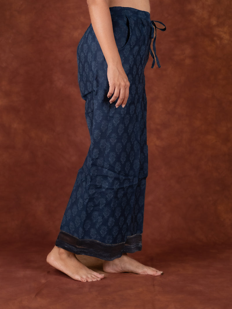 Chanderi Parallel - Blue