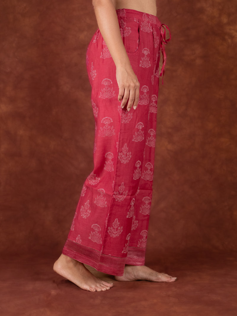 Chanderi Parallel - Pink