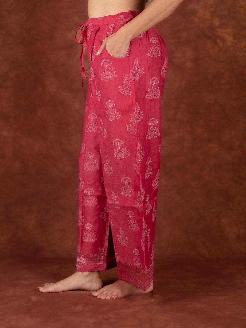 Chanderi Parallel - Pink