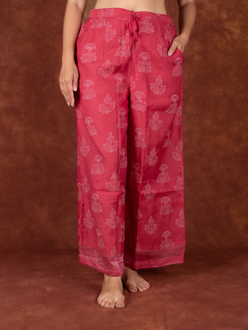 Chanderi Parallel - Pink