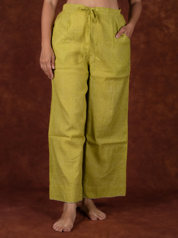 Chanderi Parallel - Green
