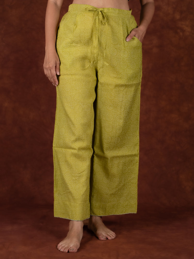 Chanderi Parallel - Green
