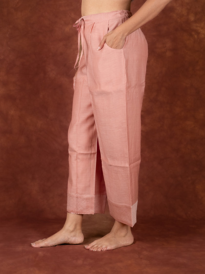 Chanderi Parallel - Pink