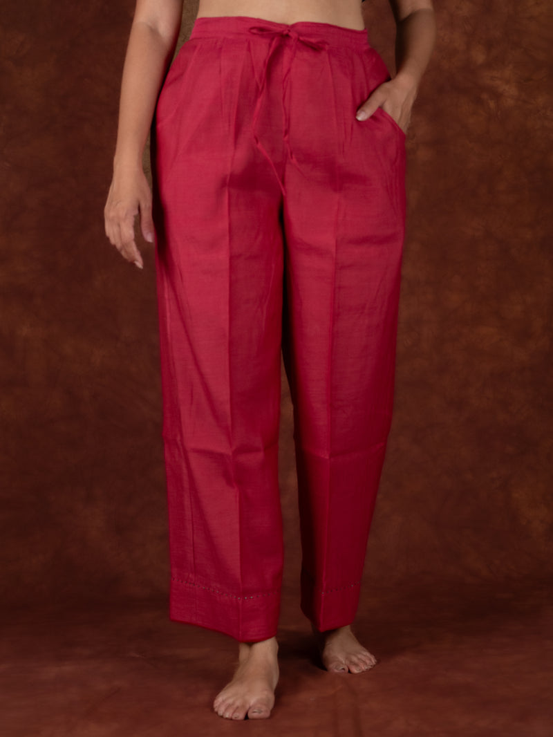 Chanderi Parallel - Pink