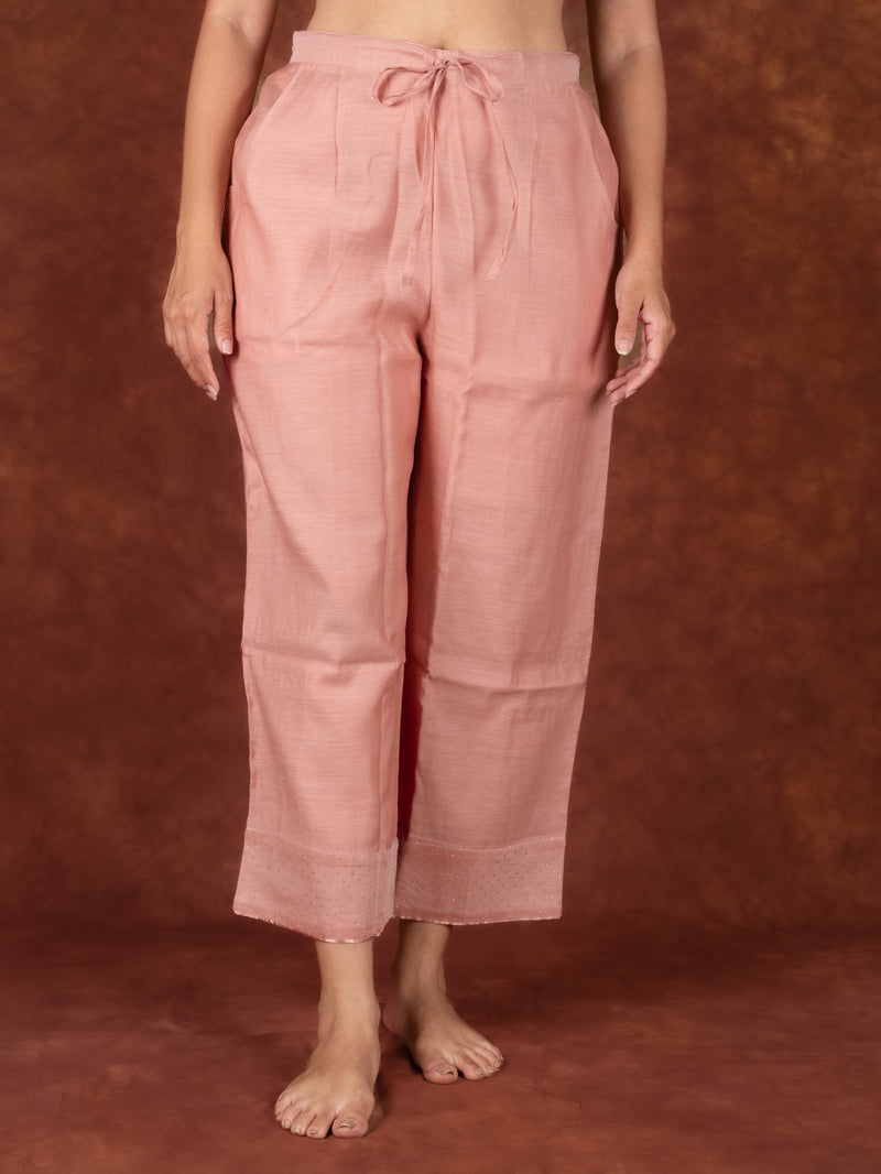 Chanderi Parallel - Pink