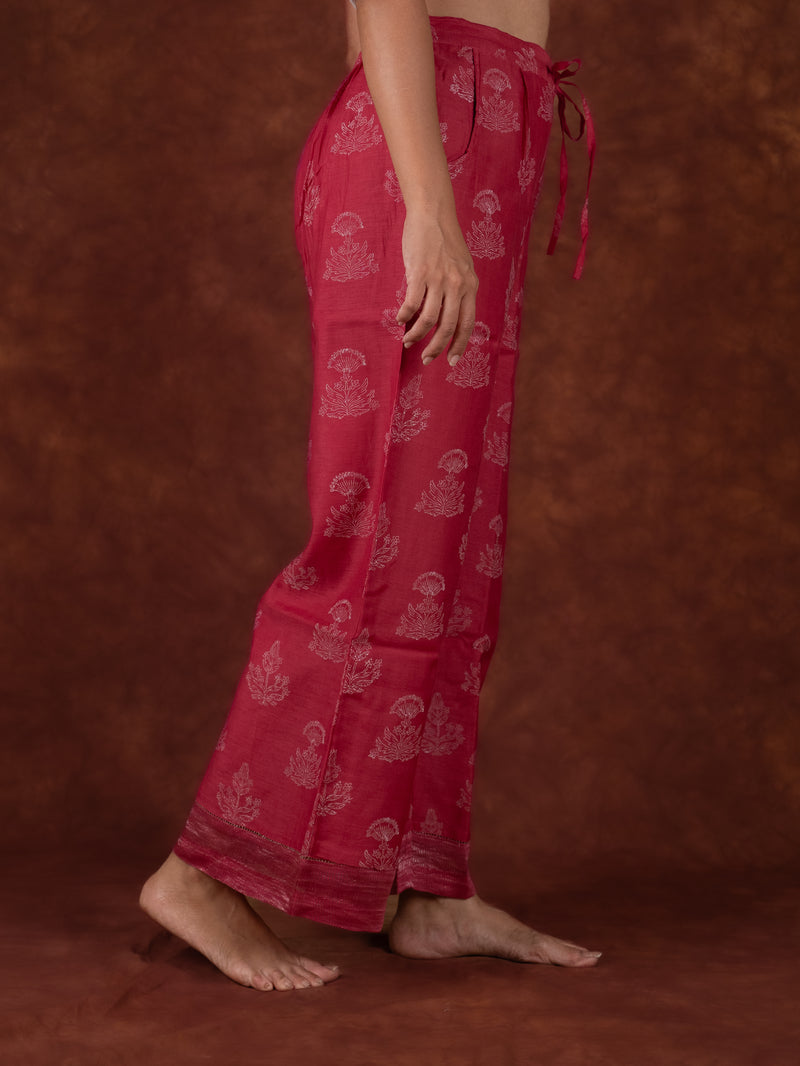 Chanderi Parallel - Pink