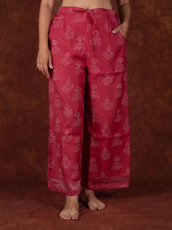 Chanderi Parallel - Pink