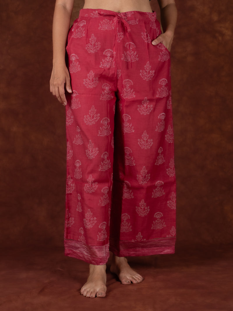 Chanderi Parallel - Pink