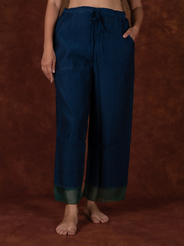 Chanderi Parallel - Blue