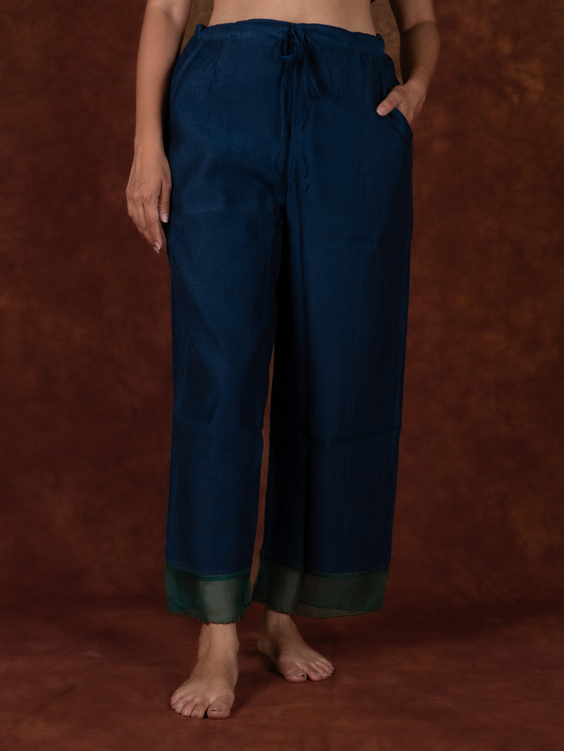 Chanderi Parallel - Blue
