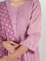 Cotton Hand Block Printed Kurta - Pink
