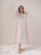 Cotton Hand Block Printed Dress - Pink