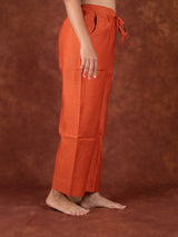 Chanderi Parallel - Orange