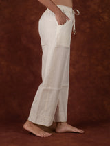Chanderi Parallel - White