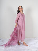 Cotton Hand Block Printed Kurta - Pink