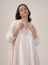 Cotton Hand Block Printed Dress - Pink