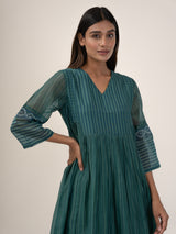 Cotton Hand Block Printed kurta- Green